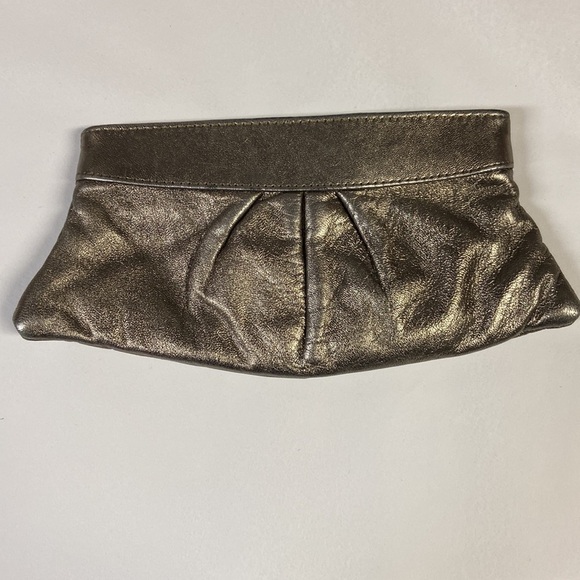 Lauren Merkin Gold Metallic Clutch - Picture 1 of 3